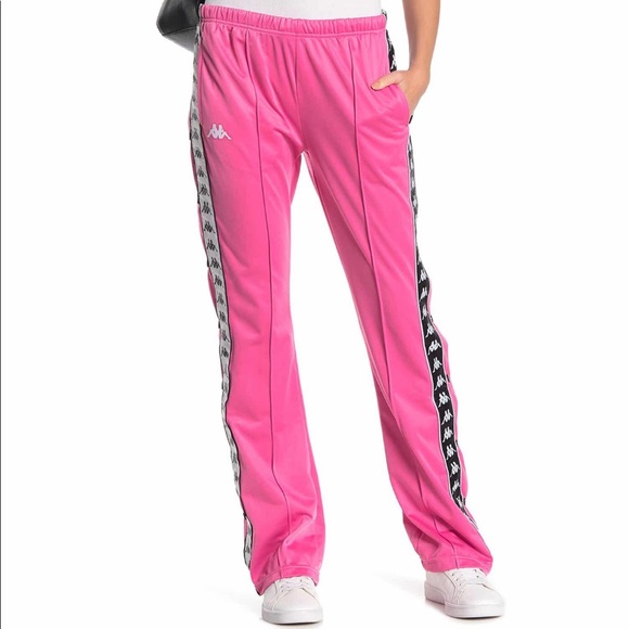 Kappa Pants - Kappa Active Pink Snap Button Track Pants Size M